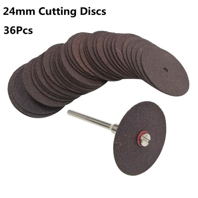 Disco de corte reforzado con Rueda de corte, accesorios Dremel de 36 piezas, 24mm, disco de sierra rotativa, herramienta de molienda, herramientas de pie familiares, nuevo