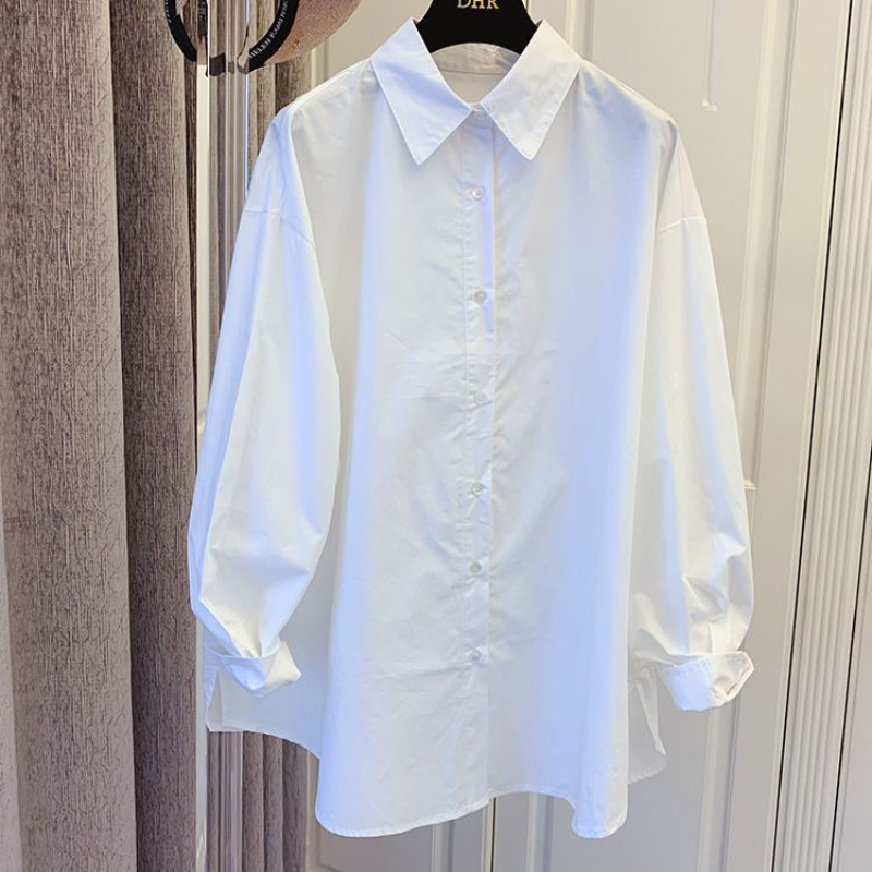 韓国スタイルの長袖シャツ,綿2024の服,カジュアルでルーズなフィット感,ファッショナブルな服,春と夏に最適