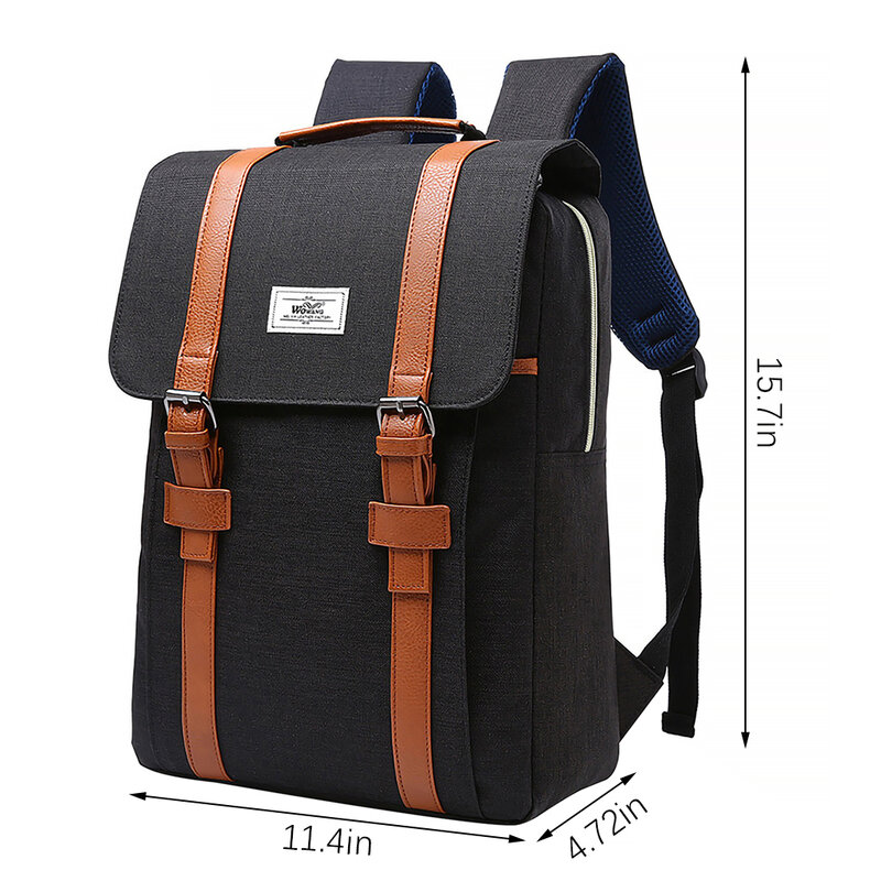 Backpack Nylon Polyester Unisex Schoolbag Zipper S Strap Rucksack for School Travel, Watermelon Red