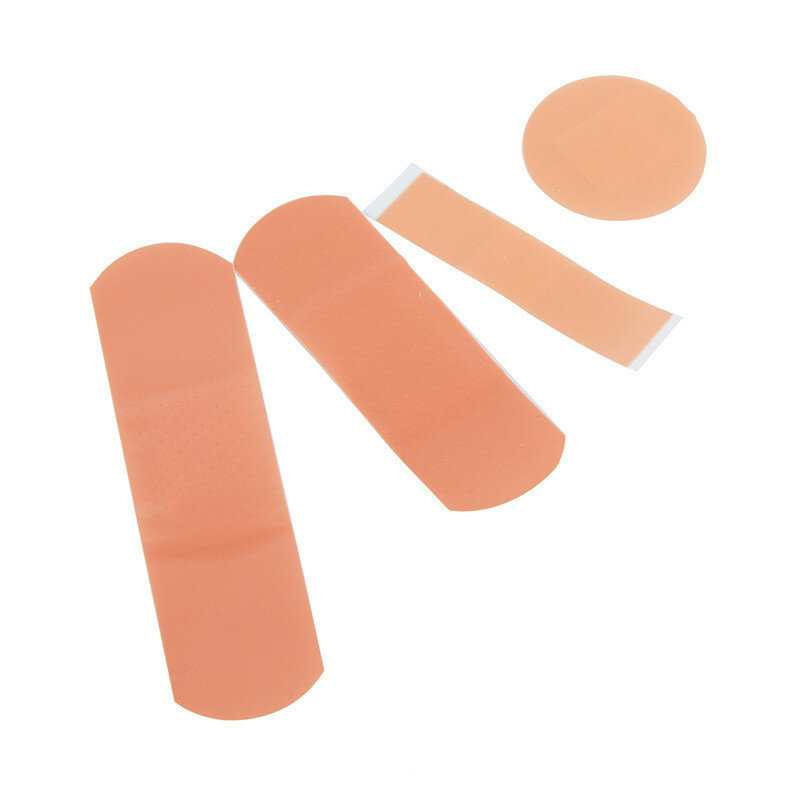 100pcs Bandage Aids Waterproof Breathable Adhesive Plaster Wound Hemostasis Sticker Band First Aid Bandage