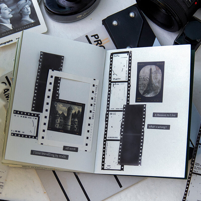 12PCS/LOT Film Diary series retro decorative PET tapes