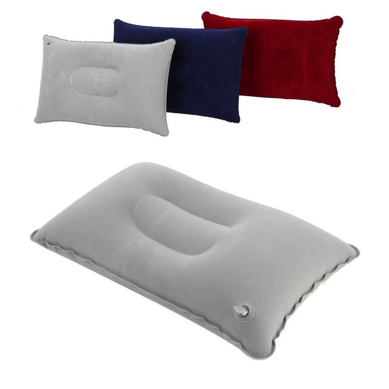 Folding Soft Blow-Up Pillow, descanso interior do carro, travesseiro dobrável, viagem ao ar livre