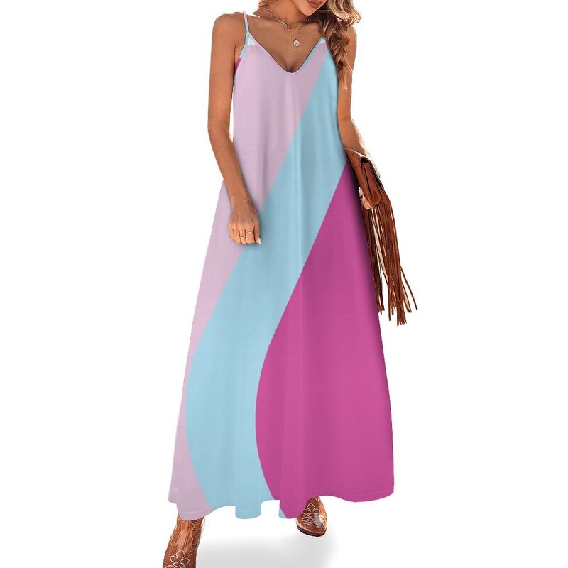 Bubblegum Wand ärmelloses Kleid Party kleider für Frauen Kleider für Frauen 2024 Beach wear