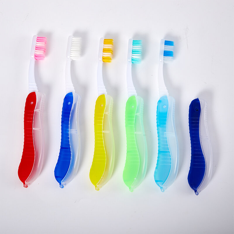 Personalidade dobrável escova de dentes macia portátil viagem descartável acampamento caminhadas ao ar livre escova de dentes dente ferramenta limpeza oral