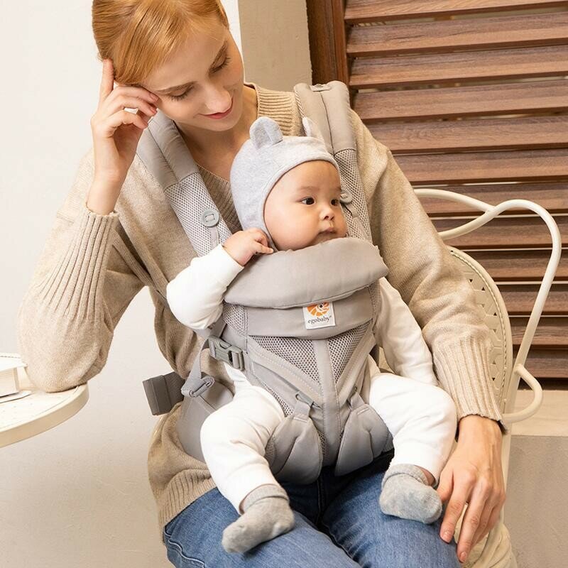Egobaby-portabebés Omni de algodón, mochila ergonómica transpirable, soporte para hombro, cinturón de cintura, tirantes, 360
