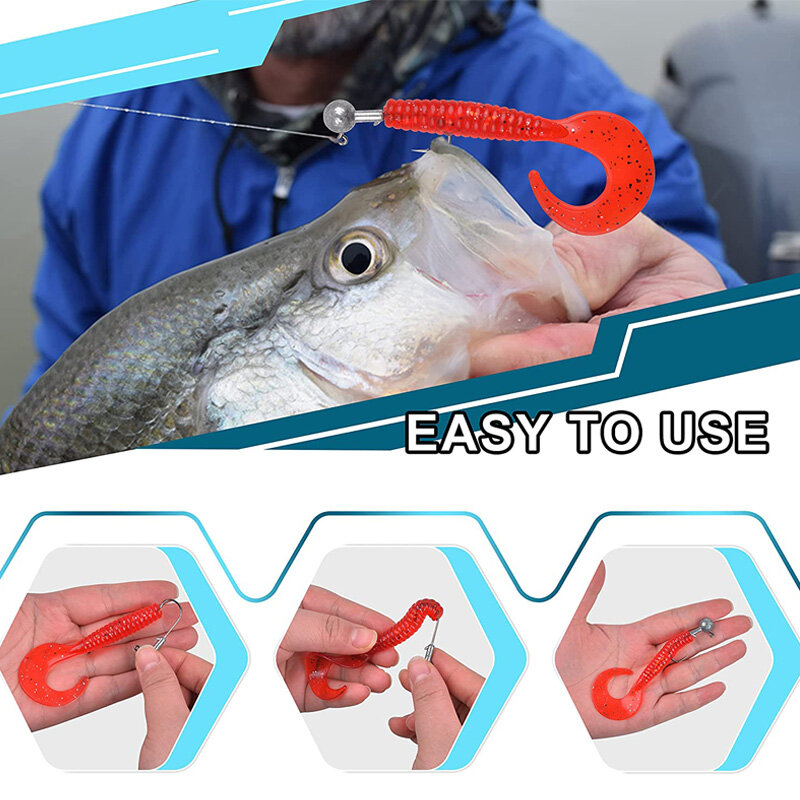 50Pcs Lead Jig Heads Fishing Hooks 1/32 1/16 1/8 oz Crappie Bass Fishing Lures Accessories For Fishing Crappie Jig Heads