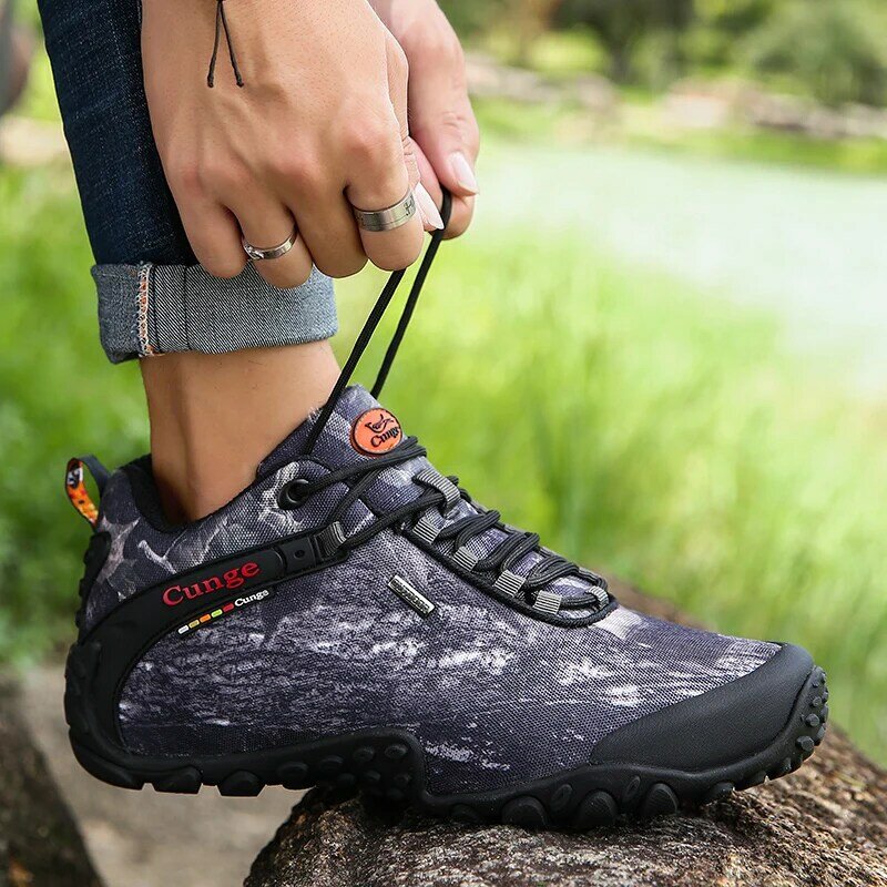 Sapatos de trabalho leves e respiráveis masculinos, tênis confortáveis, antiderrapante, arrasto ao ar livre, trekking, caminhada