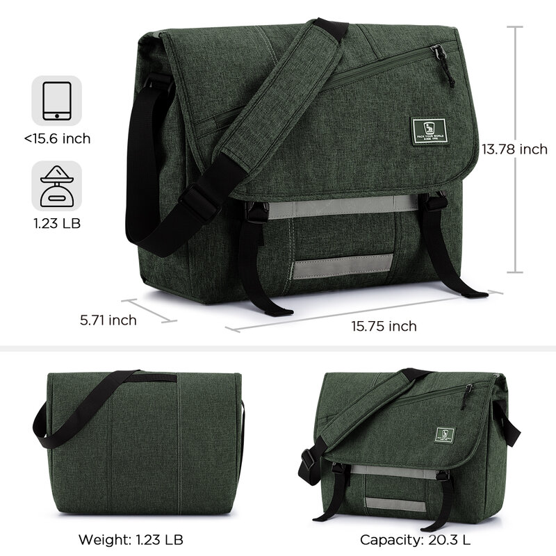 OIWAS Men Shoulder Bag Fashion Travel Sling Messenger Bag Men's Canvas Briefcase 15 Inch Laptop Male Crossbody Pack For Teenages