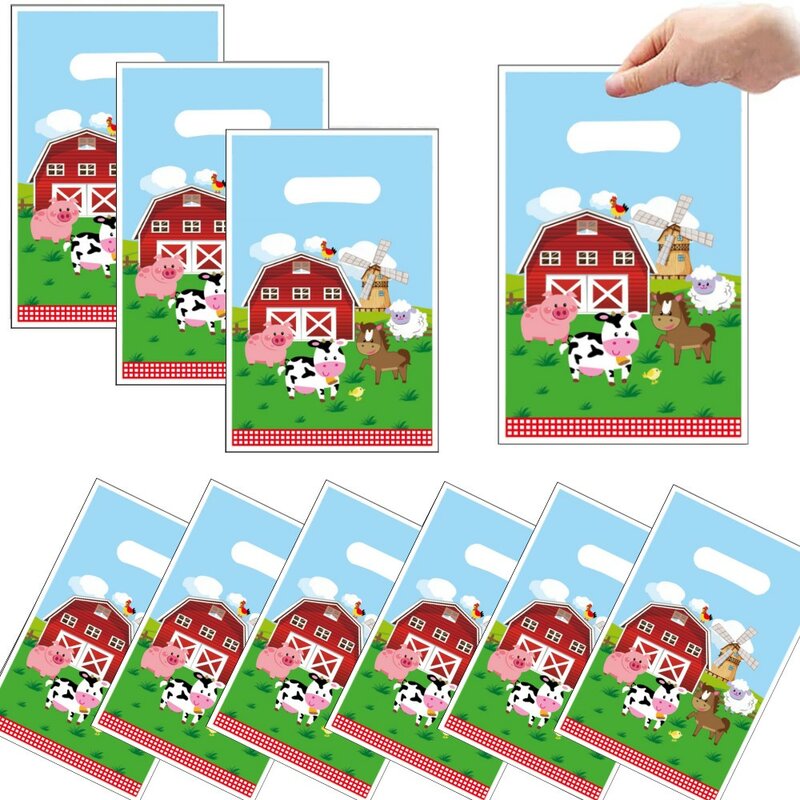 Farm Animals Party Decoration Balloons Cartoon Cow Chicken Pig Paper Tableware Backdrop Baby Shower Kids Birthday Party Supplies