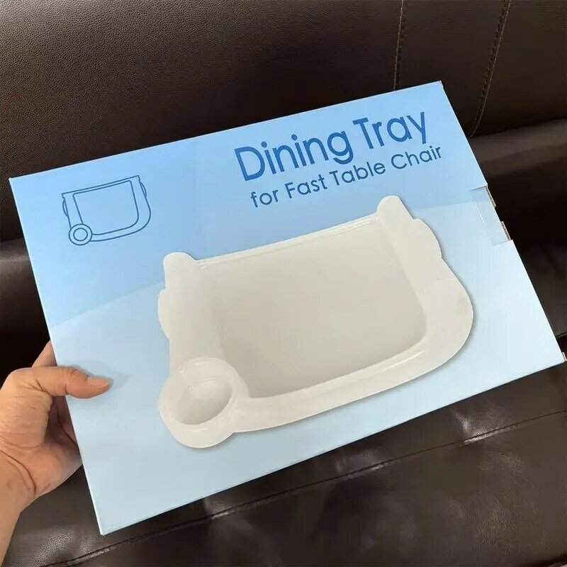Toddler High Chair Feeding Tray With Deep Rim Edge Design Dishwasher Safe Reusable And Portable Table Chair Tray For Infant