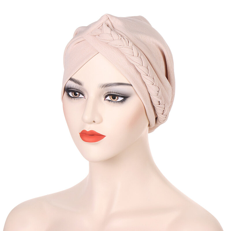 India Muslim Women Hijab Hat Cancer Chemo Cap Braid Turban Headscarf Islamic Head Wrap Lady Beanie Bonnet