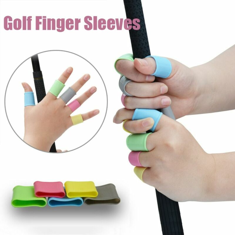 8PCS Non-Slip Basketball Tennis Baseball Sport Finger Band Hand Protector Unterstützung Golf Finger Ärmeln Silikon