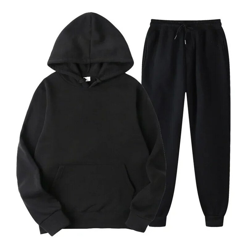 2021 Autumn And Winter Fashion Brand Men Tracksuit New Men's Hoodies + Sweatpants Two Piece Suit Hooded Casual Sets Male Clothes