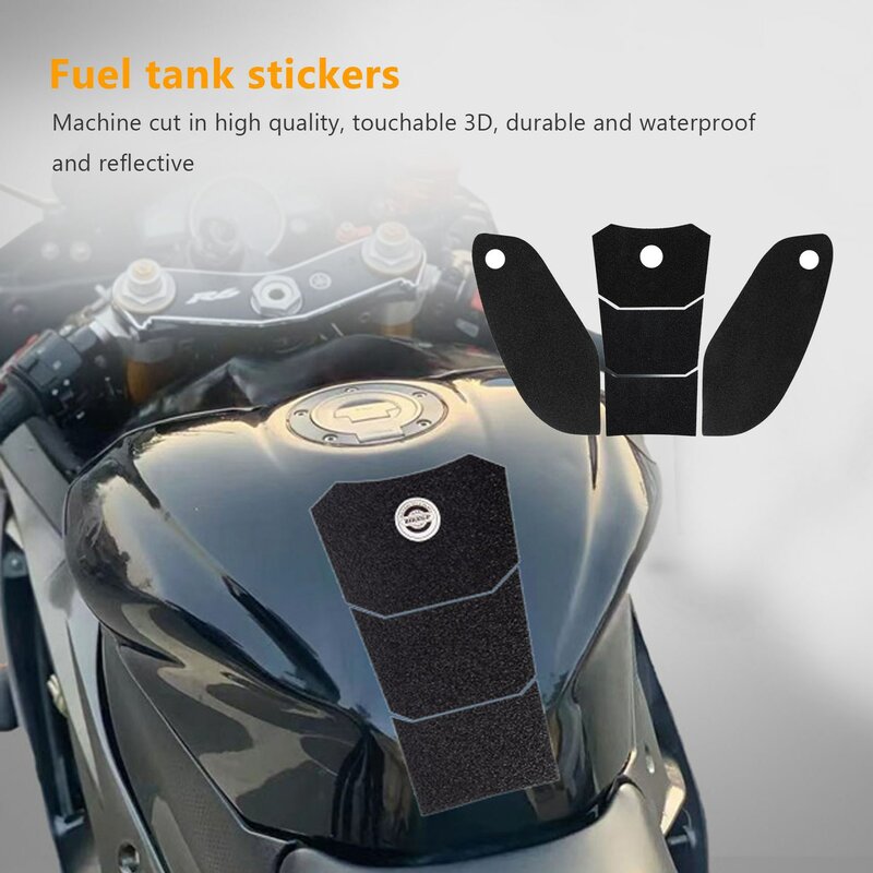 Pegatina protectora para tanque de combustible de motocicleta, pegatina lateral de protección antideslizante para Yamaha R6 2004-2016
