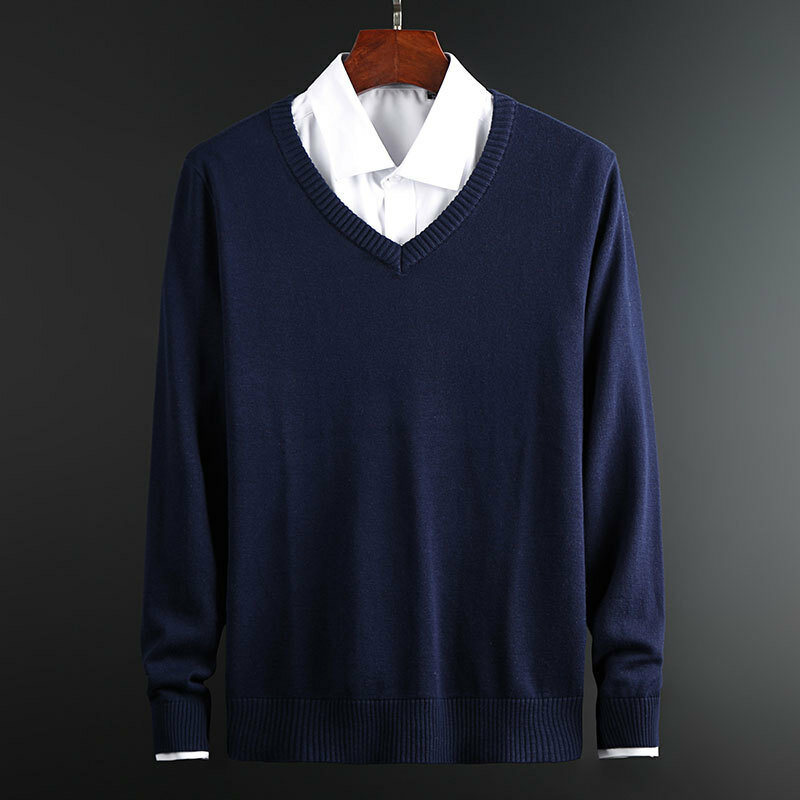 MRMT-suéter de algodón para hombre, Jersey de manga larga con cuello en V, a la moda, novedad de 2024