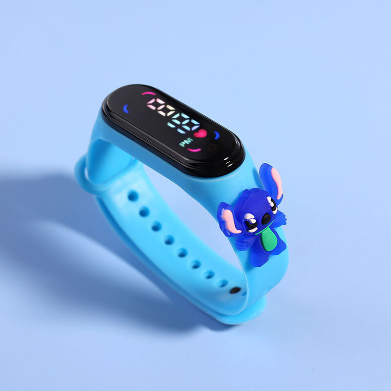 Moda Mickey dzieci zegarki dla dziewczynek elektroniczna bransoletka sport Touch LED Spiderman lalka zegarek dla dzieci kobiety wodoodporny zegar