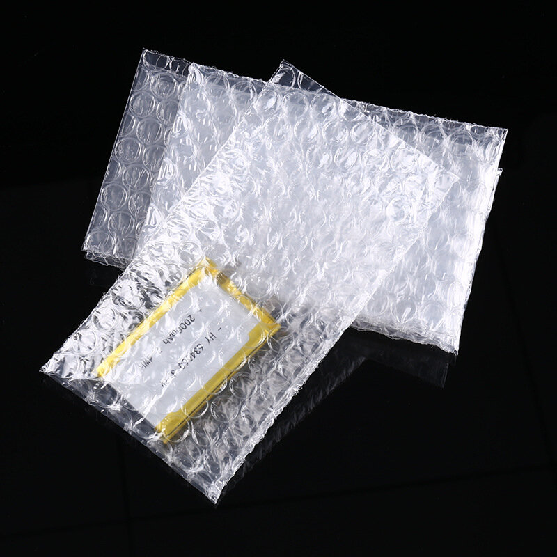 100 buah/pak tas pembungkus gelembung transparan kecil PE plastik bungkus amplop barang kecil produk tas pelindung tahan guncangan