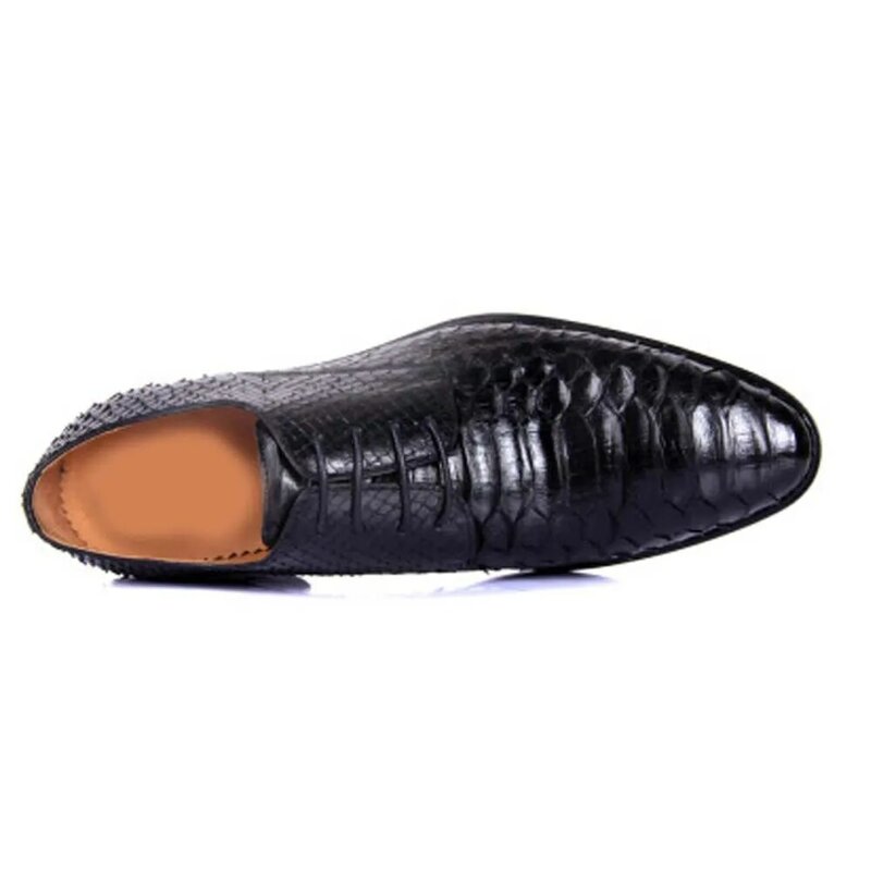 Hubu puro manual de importação python pele dos homens sapatos formais moda privada personalizado pele cobra sapatos formais presente