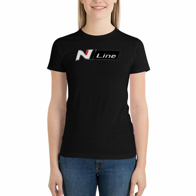 N-Line Performance Logo T-Shirt Grappige Graphics Workout Shirts Voor Vrouwen