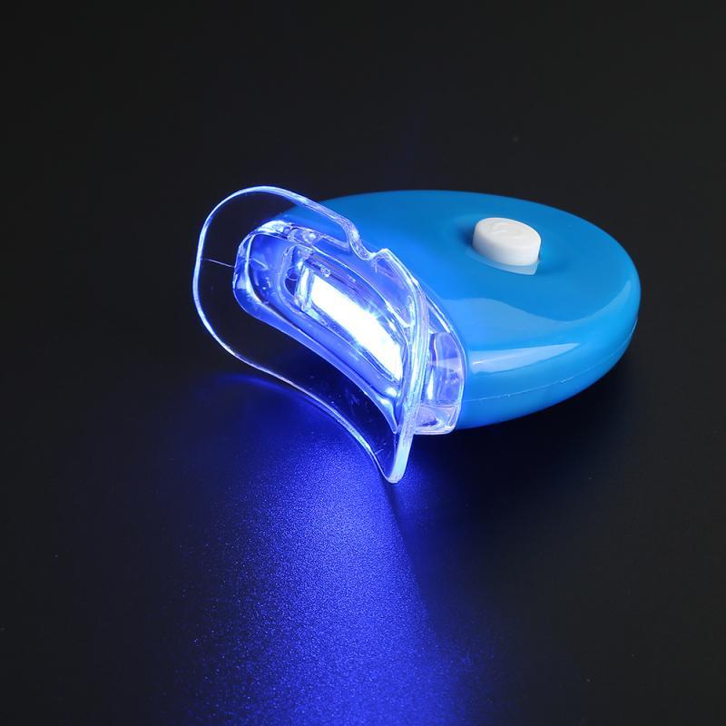 ฟอกสีฟันขนาดเล็กสีฟ้าอ่อน1ชิ้นโคมไฟทำให้ฟันขาวขึ้นฟอกฟันขาวเลเซอร์รักษาช่องปากส่วนบุคคล