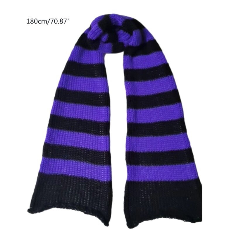 Мягкий толстый вязаный длинный шарф для женщин и девочек, теплый шарф для шеи в готическом стиле, теплый шарф, Прямая доставка