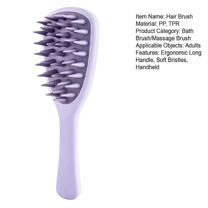 22cm Massage Hair Brush Long Handle Soft Bristles Handheld Scalp Massager Men Women Shampoo Hair Detangling Comb Styling Tools