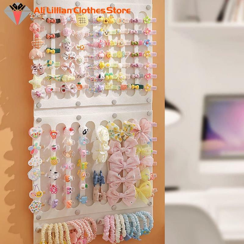 Hair Bows Organizer Wall Hanging Large Capacity Headband Holder Hair Clip Storage Hanger Space Saving Accessory For Girl Room