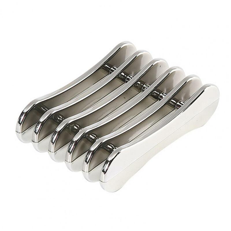 Nail Brush Organizer Durable Electroplated Nail Pen Holder with 5 Compartments for Nail Tools Brushes Sturdy Structure