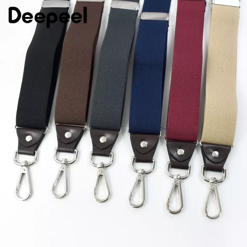 1Pc  3.5x120cm Men's Adult 3 Clip Hook Buckle Strap Y-type Elastic Adjustable Suspenders for Jeans Casual Suit apparel accessory
