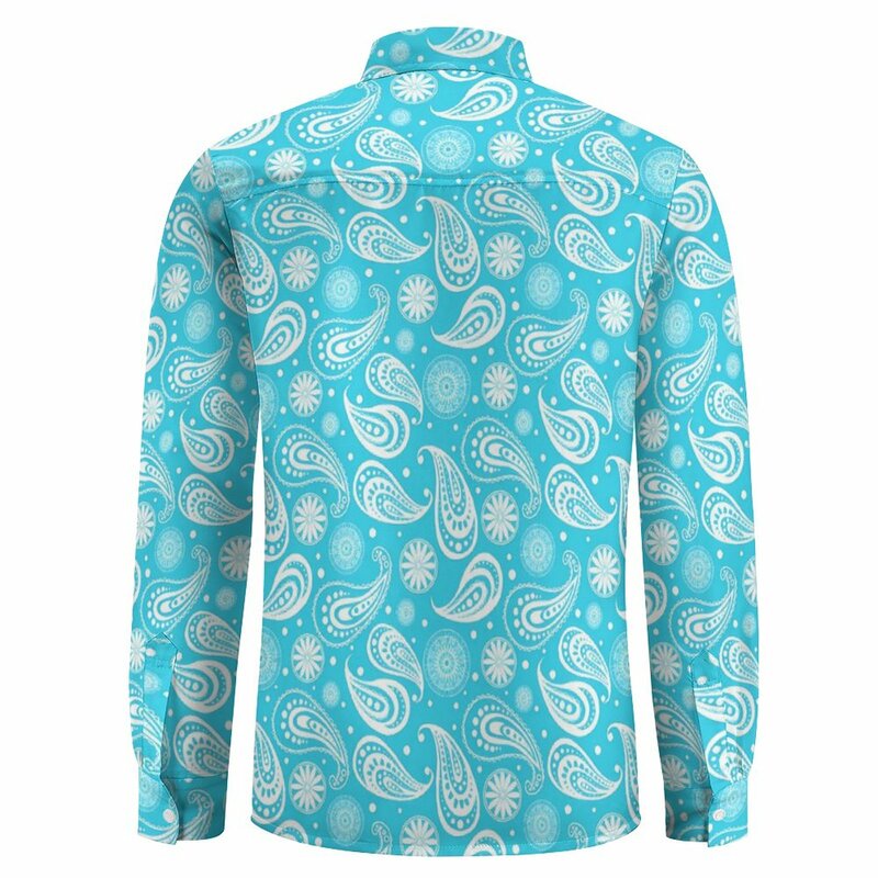 Camisa de Cachemira con estampado Retro para hombre, camisas informales, blusas Vintage de manga larga, ropa estética de diseño, talla grande, otoño