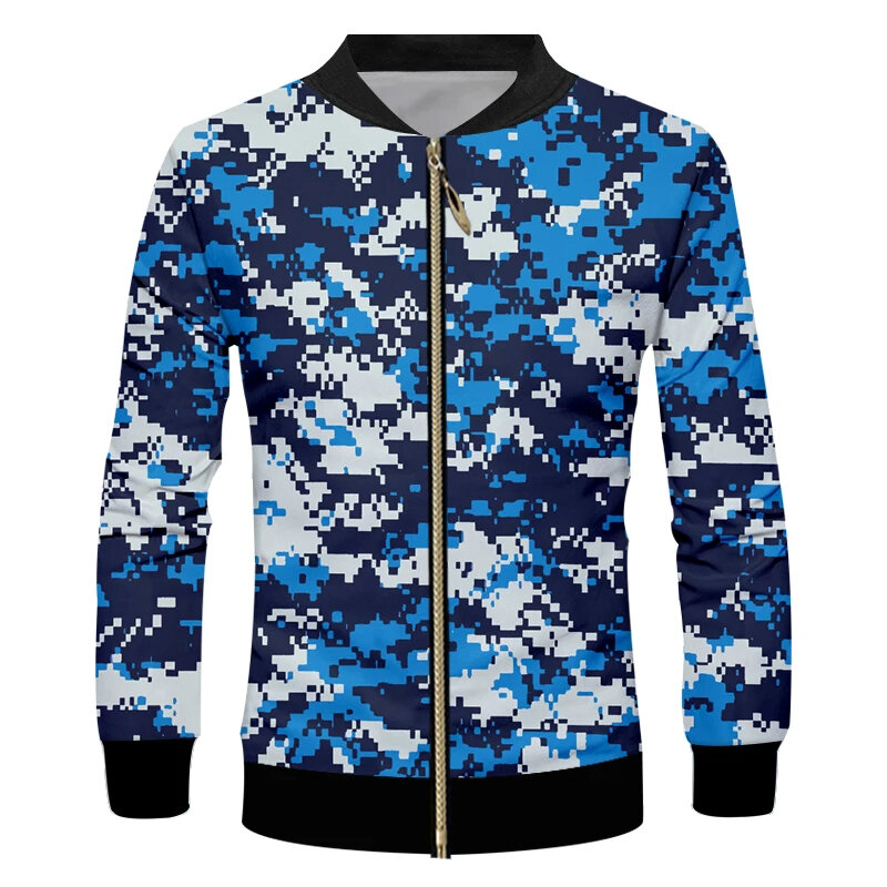 New Camouflage MenWomen Zip Jacket 3D Print Sweatshirt Fashion Jacket Oversized Clothing Harajuku Couple Baseball Tops Apparel