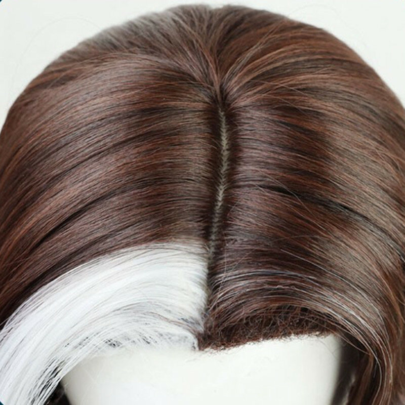 Wig Cosplay Game Final Fantasy XIV emet-selch uniseks dewasa rambut pendek Wig sintetis tahan panas properti Halloween