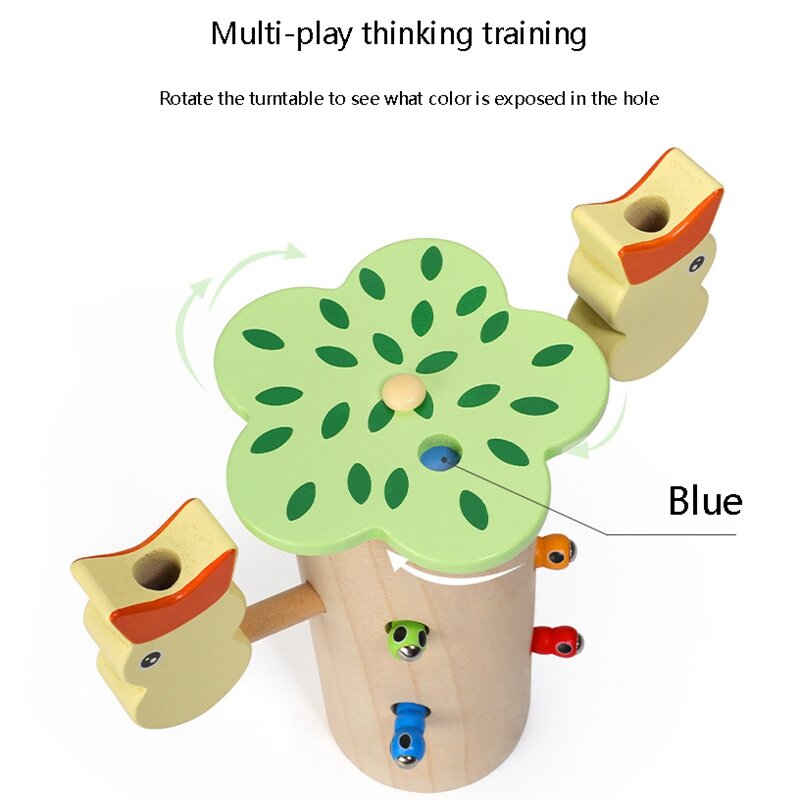 Магнитная игрушка «поймать дятла», развивающие игрушки для мелкого мотора, обучающие игрушки для детей, обучающие игрушки для детей