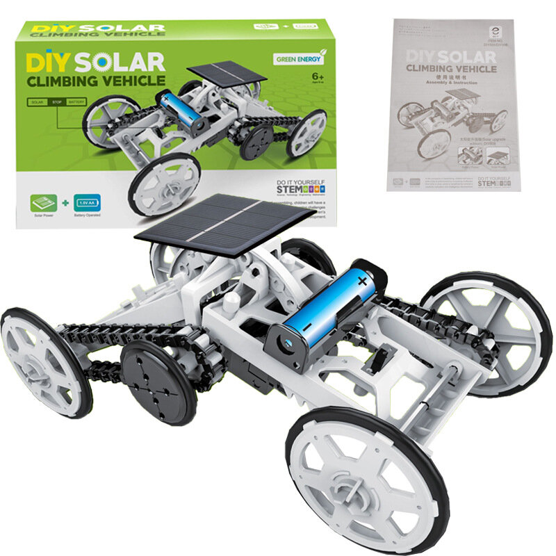 STEM 4WD coche de escalada Solar mejorado para niños, juguete de interior y exterior, regalos para niños, herramientas de educación escolar para estudiantes, bricolaje