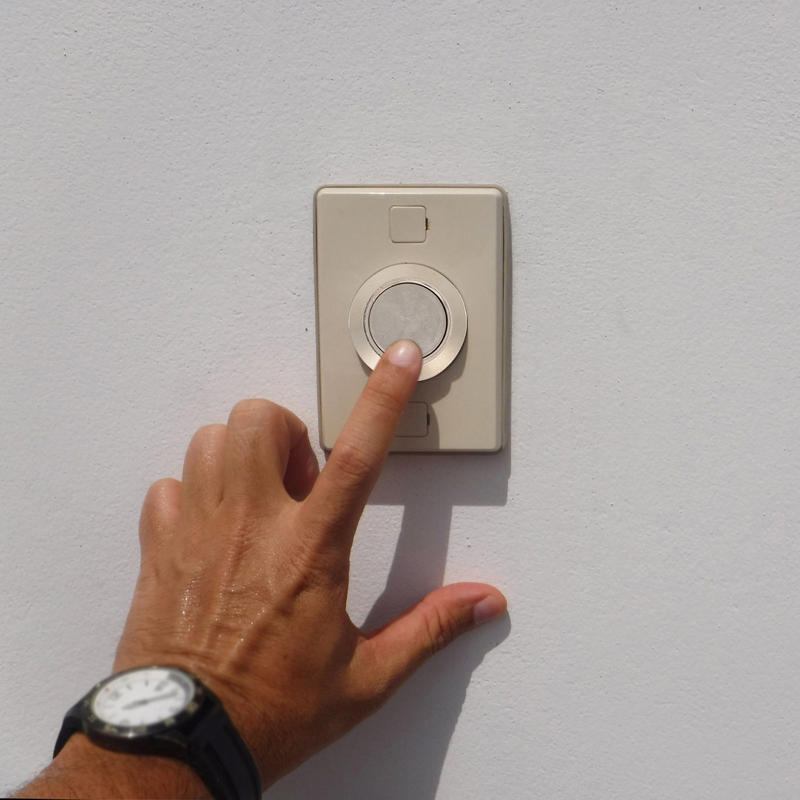 Prático Wired campainha substituição botão, porta Bell Ringer botão Kit