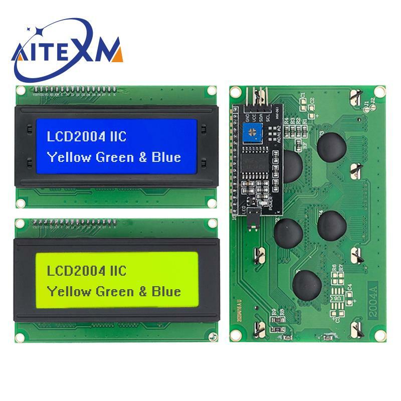 IIC/I2C/TWI LCD2004 2004 المسلسل الأزرق الأخضر الخلفية وحدة LCD لاردوينو UNO R3 MEGA2560 المسلسل LCD مهايئ لشاشة وحدة