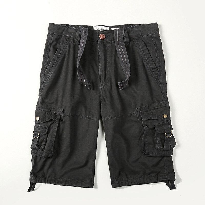 Celana pendek kargo saku militer mode pakaian overall pendek longgar kasual Boardshort longgar Streetwear taktis