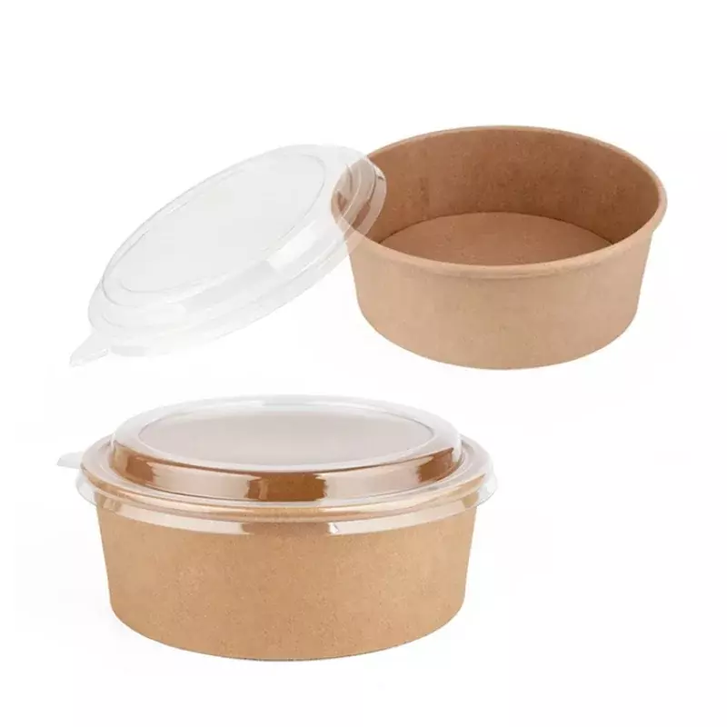 일회용 샐러드 수프 아이스 튜브 컵 포장 디저트 그릇, 맞춤형 로고 종이, 공장 직접 판매