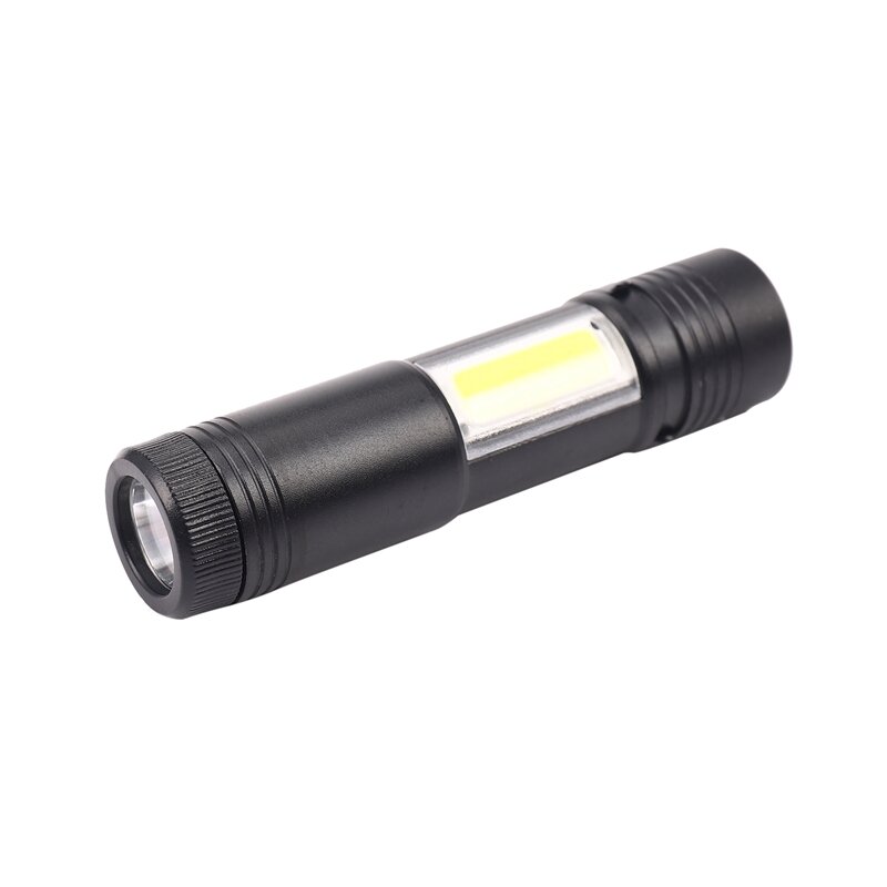 Nieuwe Mini Draagbare Aluminium Q5 Led Zaklamp Xpe & Cob Werk Lanterna Krachtige Pen Toorts Lamp 4 Modi Gebruik 14500 Of Aa