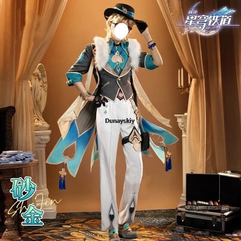 Honkai: disfraz de Anime de Aventurina, traje de Cosplay de Star Rail, ropa, peluca, zapatos, uniforme, gafas interastrales DE LA EMPRESA DE PAZ
