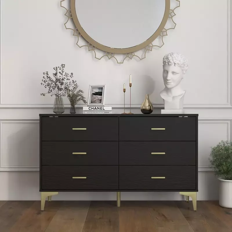 Dressing Table Modern 6 Drawer Wood Dresser Make Up Table Entryway Toilet Furniture Makeup Hallway Living Room Furnitures Vanity