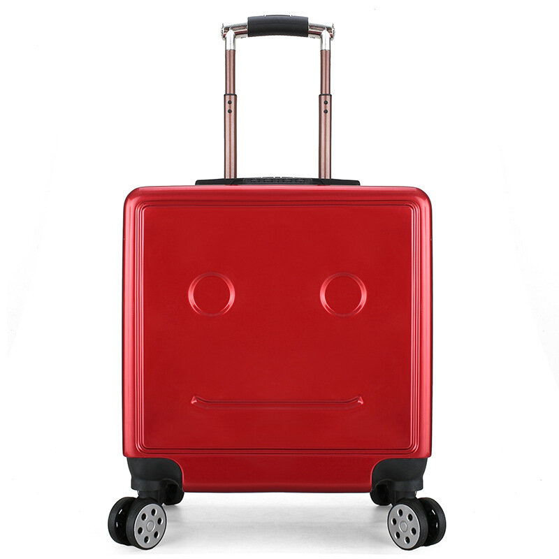 (016) valigia Trolley valigia cartoon con scatola di cartone persona seduta su di esso
