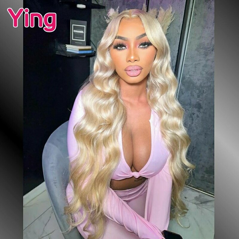 Ying 200% 36inch Omber Purple Colored Body Wave 13x6 Transparent Lace Front Wig 13x4 Lace Front Wig PrePlucked With Baby Hair