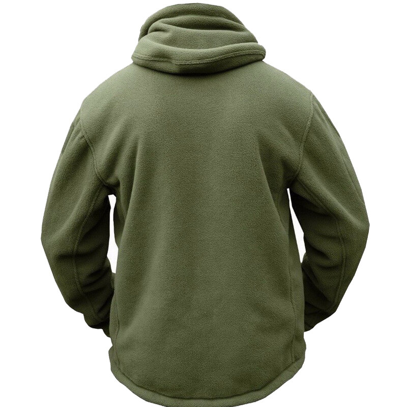 Men's Outdoor Hiking Hooded Coats Warm Military Tactical Sport Fleece Hoodie Jacket Multi-Pockets
