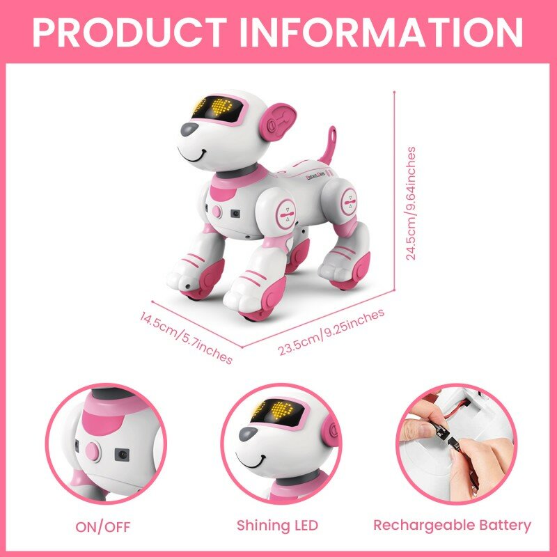 Robot Dog Wireless Remote Control Intelligent Electronic Pet Dog Singing Dancing Walking Stunt Touch Children Educational Toys
