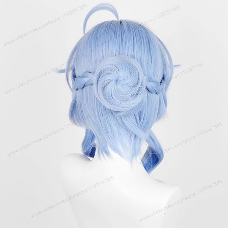 Парик для косплея ганью из «фонарита», термостойкие синтетические волосы с синим градиентом длиной 45 см, для аниме-Косплея
