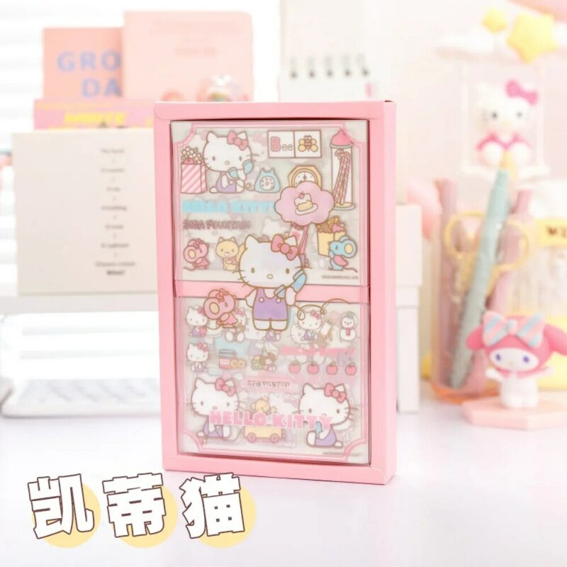 Kawaii Sanrio Hello Kitty Kuromi My Melody Cartoon PET Waterproof Sticker Cell Phone Trunk Notebook Decoration Festivals Gift