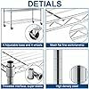 Metal Wire Shelving Unidade com Rodas, Prateleiras de Armazenamento, Garage Utility Steel, Altura Ajustável, 4, 5, 6 Nível, Altura