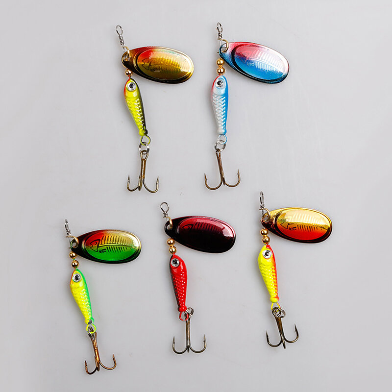 Fishing Spinner Bait 9g Spoon Lure Metal Baits Treble Hook Artificial Fish Wobbler Feeder Carp Spinnerbait