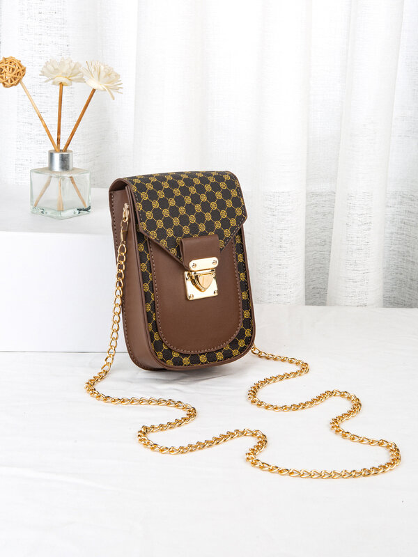 Mini Small Bag Mobile Phone Bag Zero Wallet Fashionable Chain Buckle Diagonal Cross Bag Lightweight Shoulder Bag